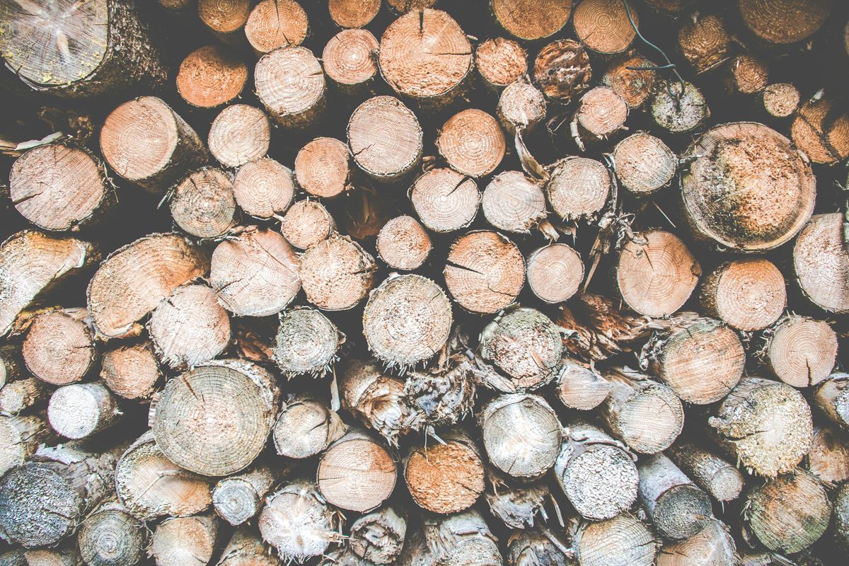 Gestapeltes Holz